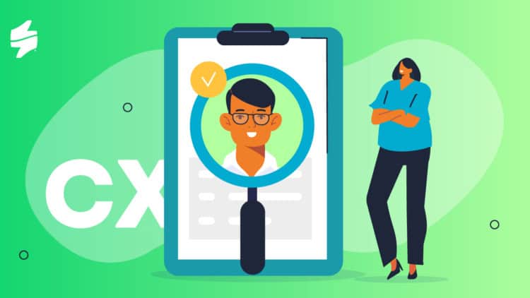 Drawing meant to show the search for a customer experience manager