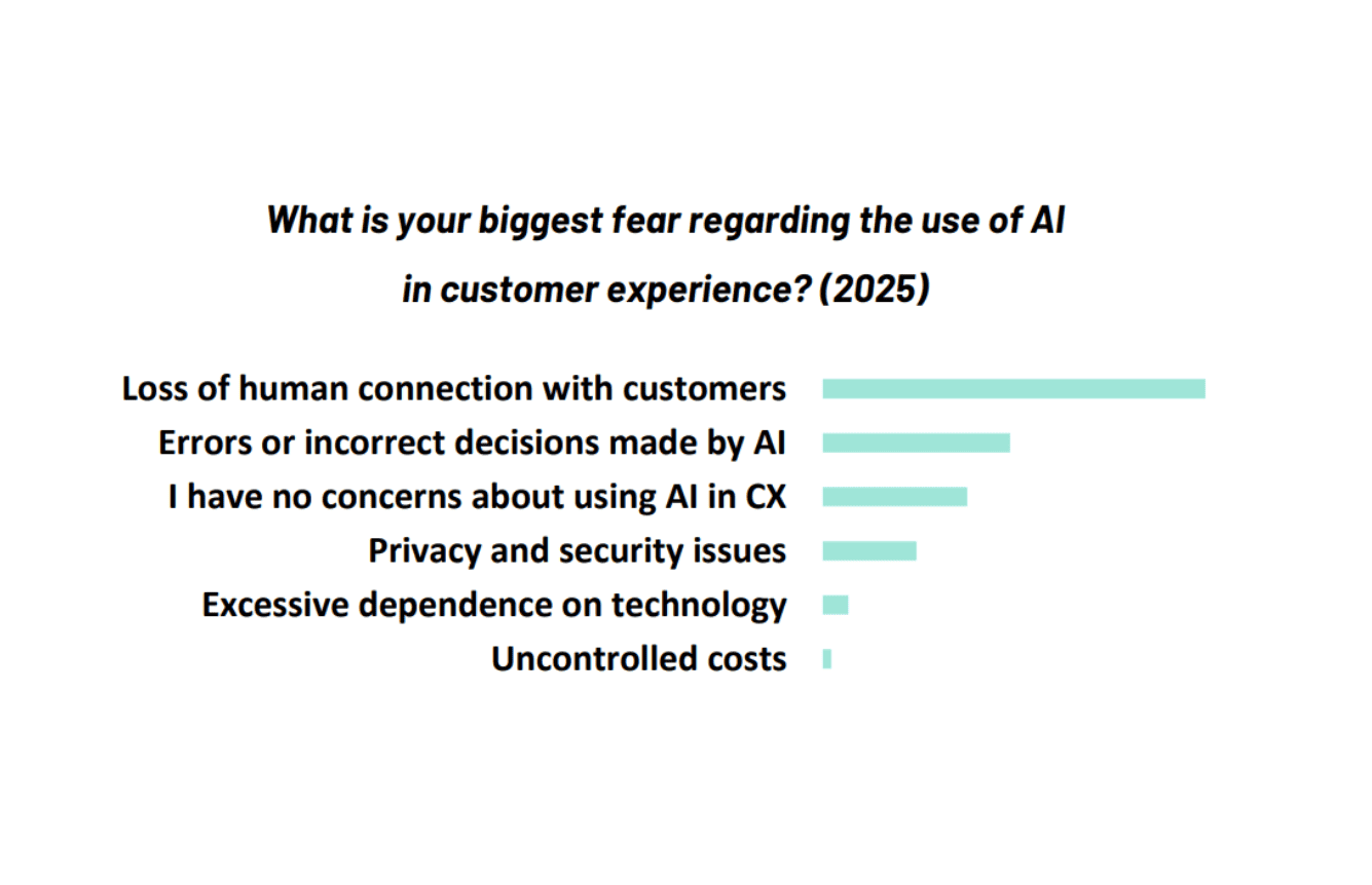 What is your biggest fear regarding the use of Al in customer experience?