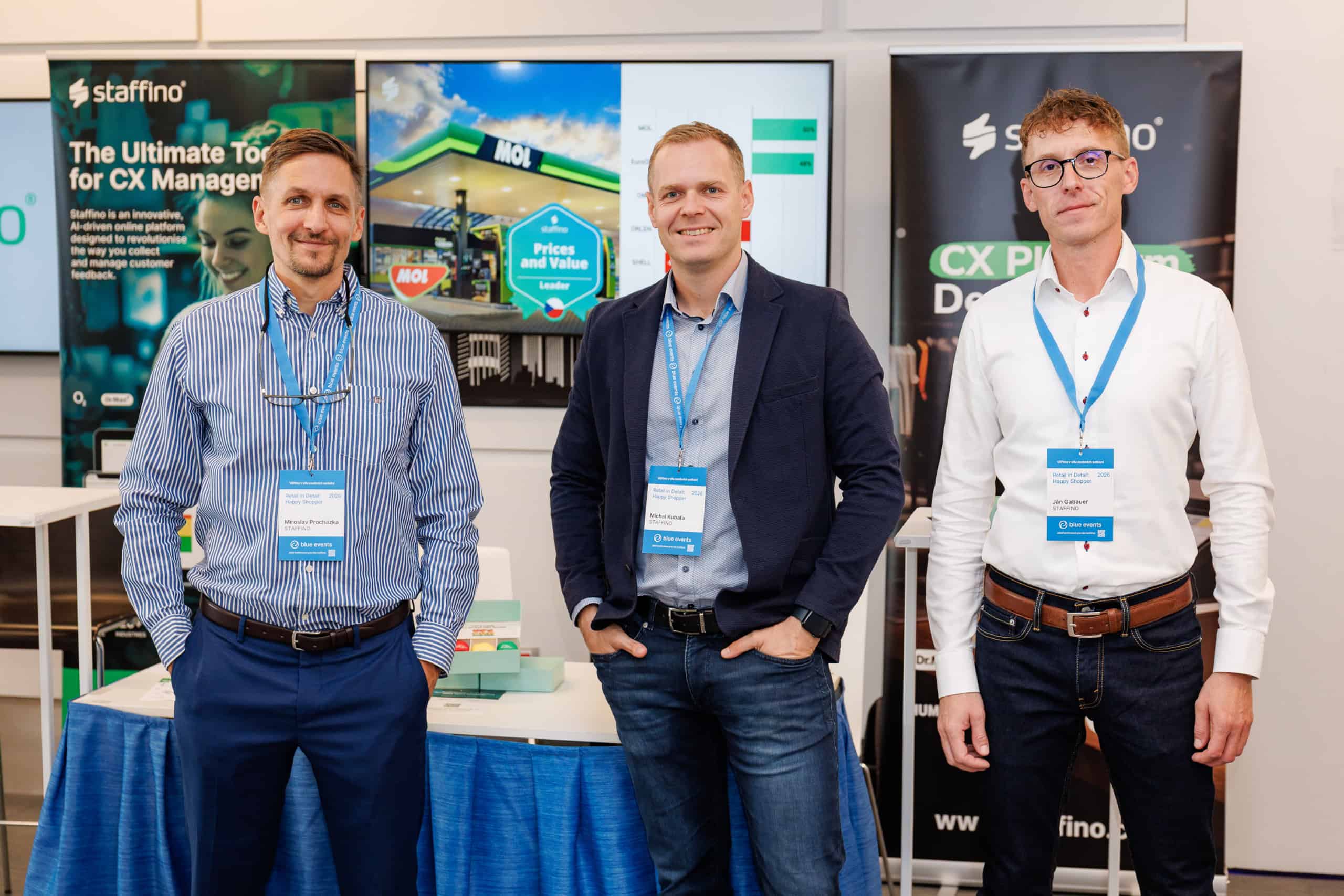 The Staffino team at their booth at Retail in Detail 2026 in Prague.